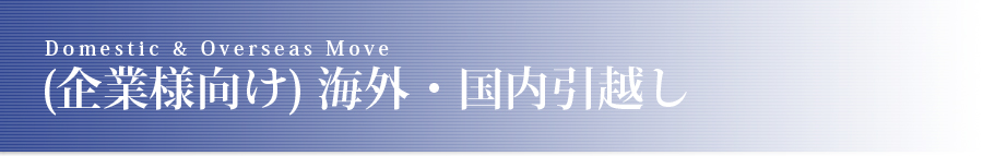 法人国内・海外引越し